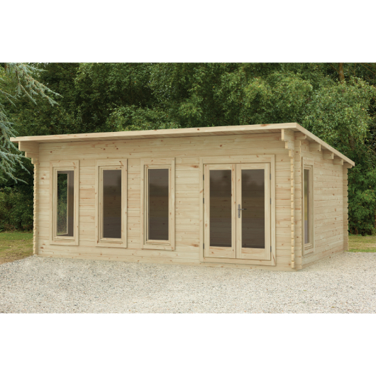 Wolverley 6m x 4m Log Cabin - Pent Roof (Direct Delivery)